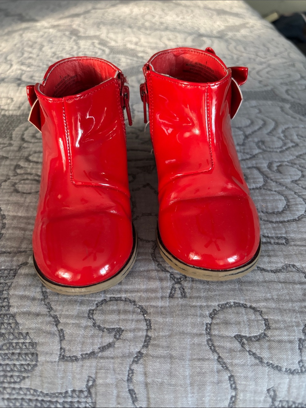 Kids Red Patent Ankle Boots - Stylish Toddler Shoes